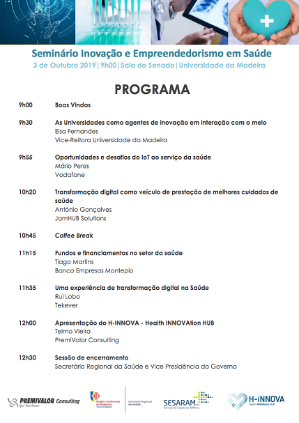 programa seminário inovação e empreendedorismo em saúde
